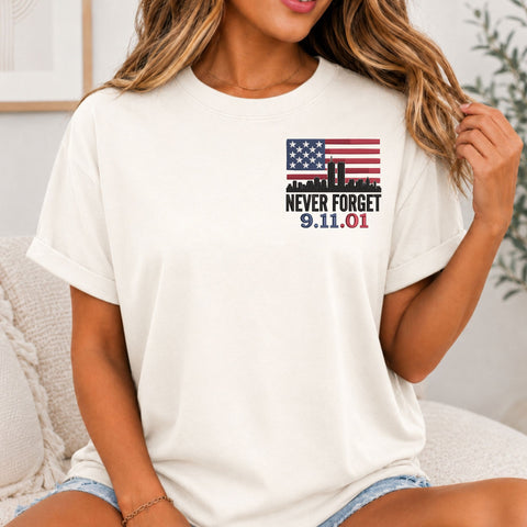 Never Forget 9.11.01 Machine Embroidery Design – 9/11 Memorial American Flag Embroidery File, Patriot Remembrance Design Embroidery/Applique DESIGNS PatternFeed8 