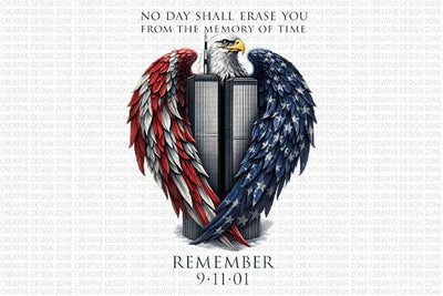 Never Forget PNG | Patriotic Eagle Memorial Sublimation Design SVG BillahCrafts 