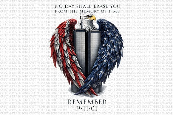Never Forget PNG | Patriotic Eagle Memorial Sublimation Design SVG BillahCrafts 