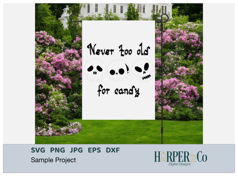 Never Too Old for Candy SVG PNG Cut EPS File SVG HarperNCo 