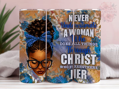Never Underestimate A Woman Who Does 20oz Tumbler Wrap PNG, Empowered Women Tumber Png, Straight & Tapered Tumbler Wrap, Instant Digital Download Sublimation Li Zamperini 