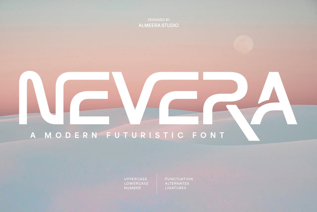 Nevera - A Modern Futuristic Font Font studioalmeera 