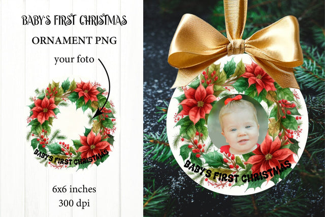 New Baby Christmas Ornament Sublimation PNG. Baby Christmas PNG Sublimation Olga Terlyanskaya 