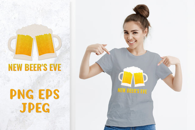New Beer’s Eve. Beer Day sublimation design Sublimation LaBelezoka 