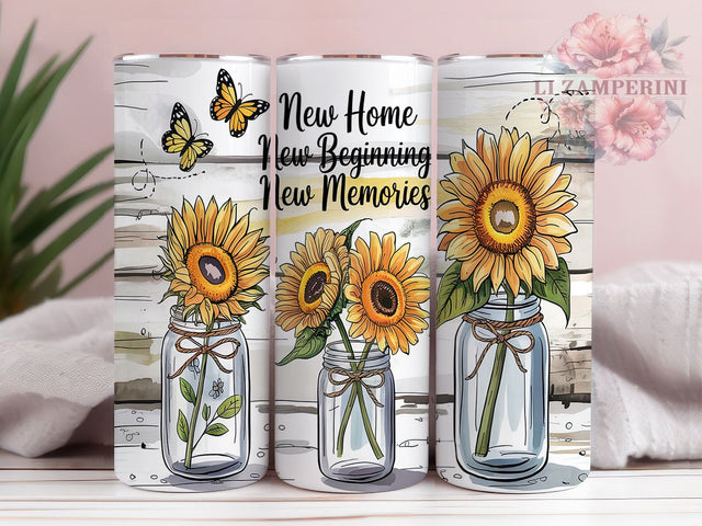 New Home Housewarming 20oz Tumbler, Housewarming Gift Wrap, New Beginnings Tumbler, 20oz Home Design, New Memories Tumbler, Home Sweet Home Sublimation, Moving In Tumbler Sublimation Li Zamperini 