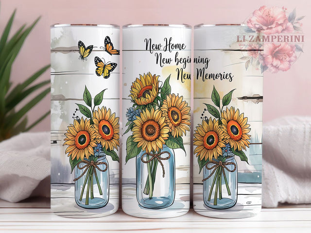 New Home Housewarming 20oz Tumbler, Housewarming Gift Wrap, New Beginnings Tumbler, 20oz Home Design, New Memories Tumbler, Home Sweet Home Sublimation, Moving In Tumbler Sublimation Li Zamperini 