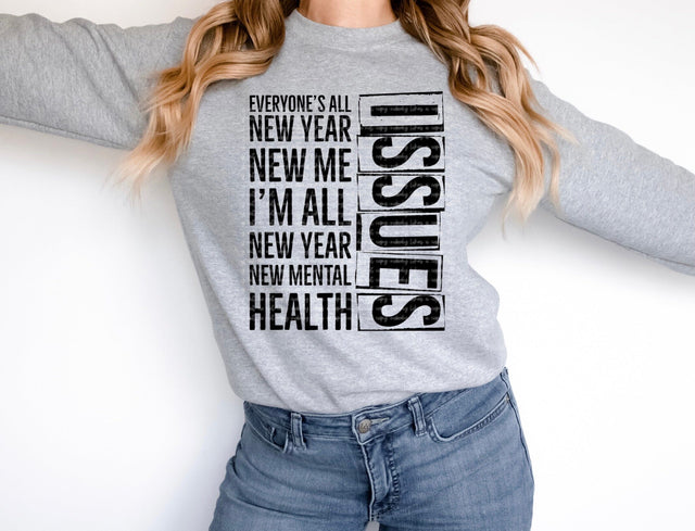 New Mental Health PNG | Self Care Humor Design | Adult Wellness Comedy Sublimation Sublimation Crafting After Dark 