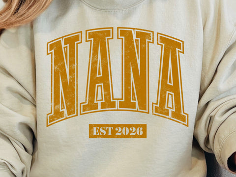 New Nana Est 2026 Svg, Grandma, Baby Shower Designs SVG DesignDestine 