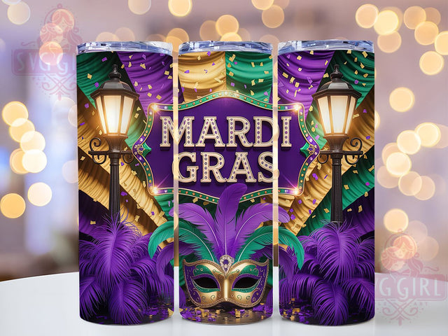 New Orleans Mardi Gras Carnival Tumbler, New Orleans Mardi Gras Wrap, Festive Party Cup, 20oz Sublimation Wrap, NOLA Celebration Tumbler, Colorful Carnival Design Cup, Mardi Gras Party Theme Wrap Sublimation SvggirlplusArt 