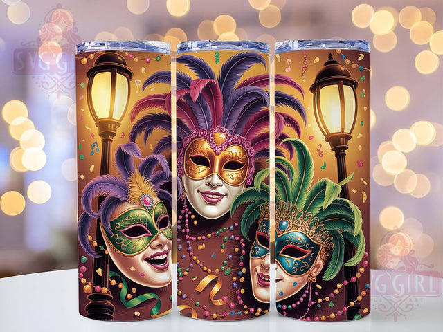 New Orleans Mardi Gras Party Tumbler, Carnival Celebration Wrap, Festive Party Cup, 20oz Sublimation Wrap, New Orleans Mardi Gras Tumbler, Colorful Party Design Cup, Mardi Gras Celebration Theme Wrap Sublimation SvggirlplusArt 