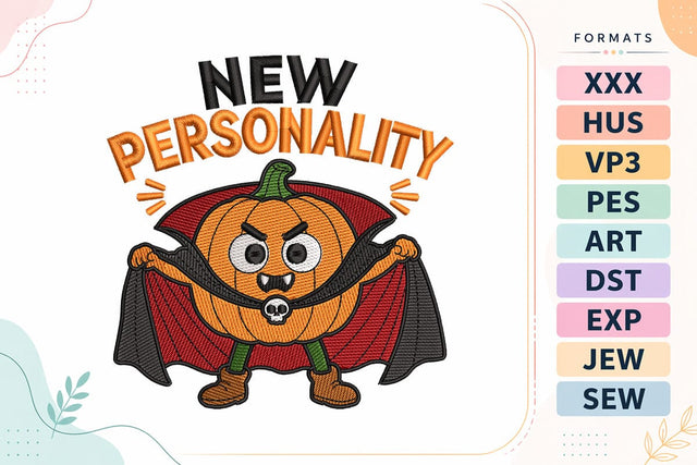 New Personality Halloween Embroidery Design | Funny Vampire Pumpkin Embroidery/Applique DESIGNS sg embroidery 