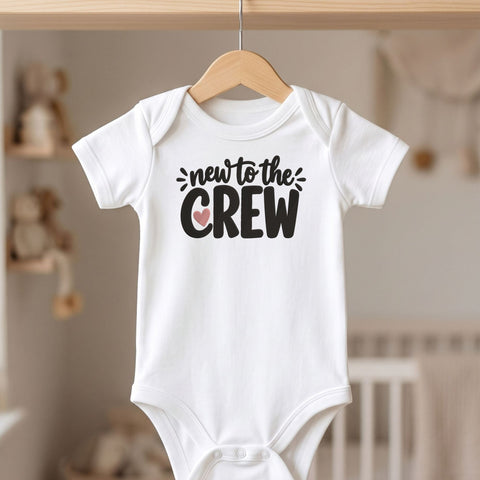 New to the Crew Embroidery Design – Baby Announcement Heart Typography Machine Embroidery File Embroidery/Applique DESIGNS PatternFeed8 