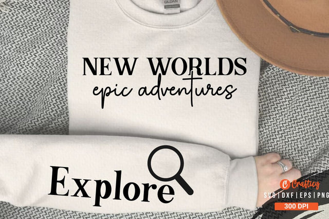 New Worlds Epic Adventures Sleeve SVG Design SVG Designangry 