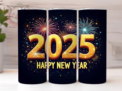 New Year 2025 20oz Tumbler Wrap, New Year Tumbler, 2025 Celebration Design, Holiday Drinkware, 20oz Sublimation, Festive Tumbler Wrap, New Year Gift, Party Decor Sublimation Lara' s Designs 