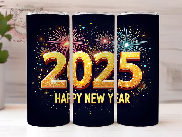 New Year 2025 20oz Tumbler Wrap, New Year Tumbler, 2025 Celebration Design, Holiday Drinkware, 20oz Sublimation, Festive Tumbler Wrap, New Year Gift, Party Decor Sublimation Lara' s Designs 