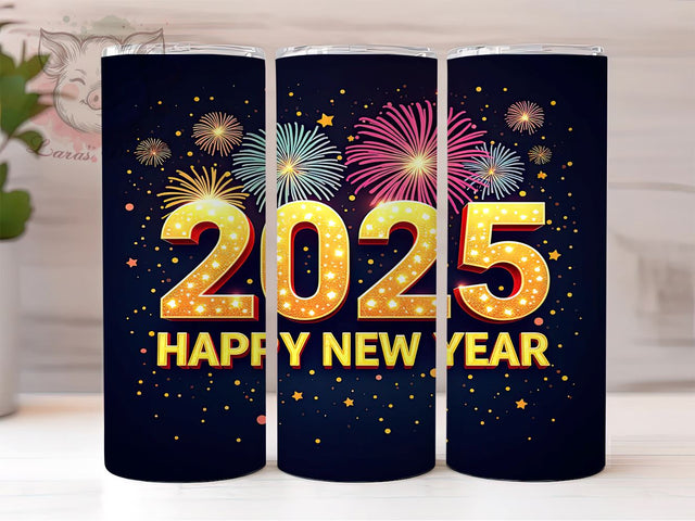 New Year 2025 20oz Tumbler Wrap, New Year Tumbler, 2025 Celebration Design, Holiday Drinkware, 20oz Sublimation, Festive Tumbler Wrap, New Year Gift, Party Decor Sublimation Lara' s Designs 