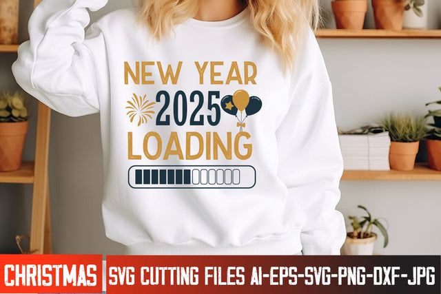 New Year 2025 Loading SVG Design, Happy New Year SVG Design,New year SVG 2025,New Year 2025 SVG Cut File,New Year SVG Bundle,New Year 2025 SVG Quotes SVG BlackCatsMedia 
