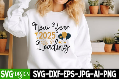 New Year 2025 Loading SVG Design, New Year 2025 SVG,Happy New Year 2025 SVG Design, Happy New Year Crew ,New year SVG Bundle 2025 SVG BlackCatsMedia 