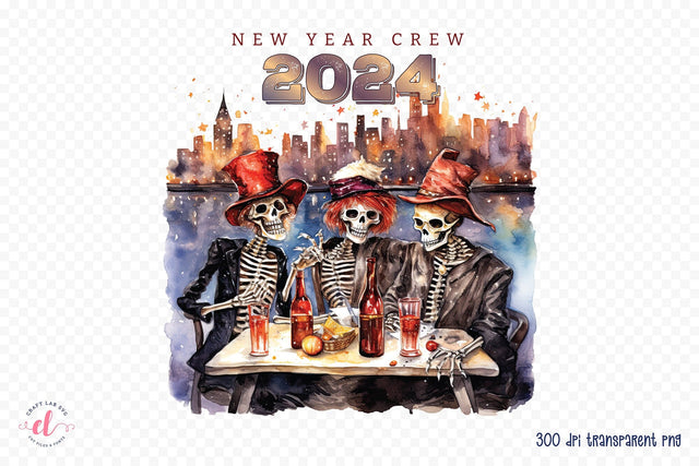 New Year Crew 2024 PNG Sublimation Sublimation CraftLabSVG 