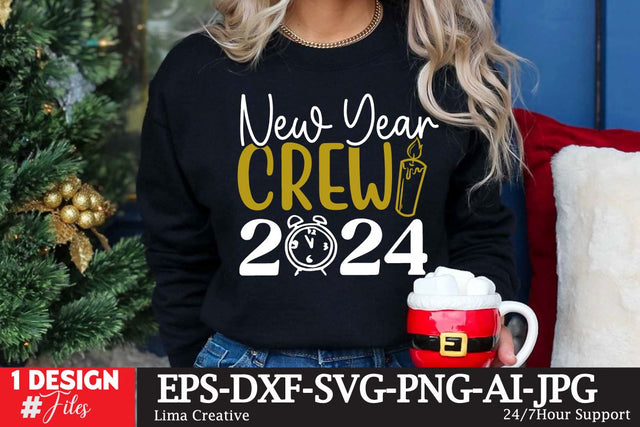 New Year Crew 2024 SVG Cut File ,New Year Sublimation, Happy New Year SVG Design,New Year Sublimation PNG SVG Insomnia Std 