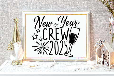 New Year Crew 2025| New Years Eve SVG Cutting Files. SVG CosmosFineArt 