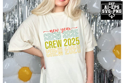 New Year Crew 2025 Svg Cut Files Creative Art SVG CraftlabSvg55 