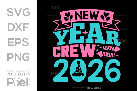 New Year Crew 2026 SVG Bundle | Holiday Team T-Shirt Designs SVG ETC Craft 