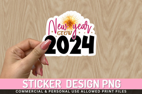 New year crew Sticker Design Sublimation Regulrcrative 