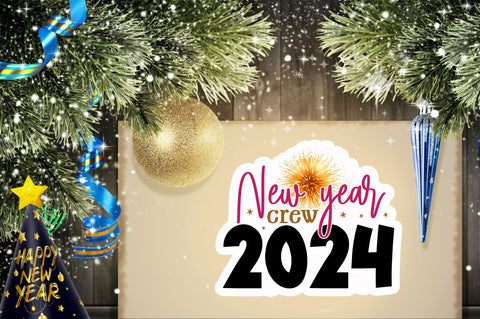 New year crew Sticker Design Sublimation Regulrcrative 