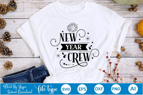 New Year Crew SVG Design, SVGs,Quotes and Sayings,Food & Drink,On Sale, Print & Cut SVG DesignPlante 503 