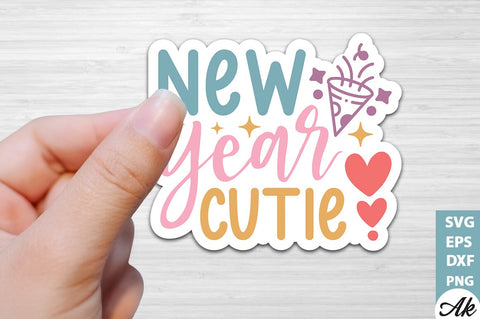 New year cutie Stickers Design SVG akazaddesign 
