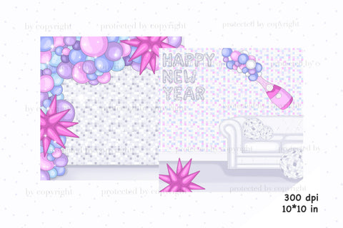 New Year Interior | Christmas Home Clipart SVG GlamArtZhanna 