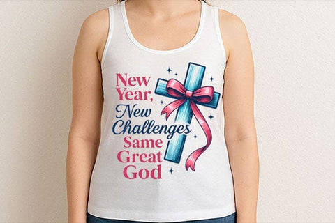 New Year New Challenges Same Great God PNG Christian Cross SVG BillahCrafts 