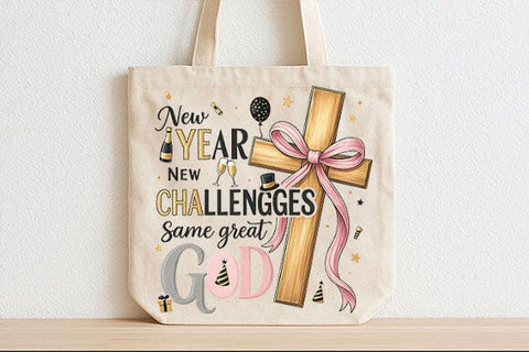 New Year New Challenges Same Great God PNG Christian Faith Design SVG BillahCrafts 
