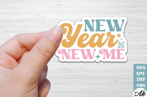 New year new me Stickers Design SVG akazaddesign 