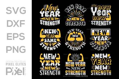 New Year New Strength SVG | Motivational T-Shirt Designs SVG ETC Craft 