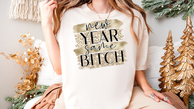 New Year Same B**** PNG, Funny New Year Sublimation, Leopard NYE PNG Sublimation So Fontsy VIP Design Shop 
