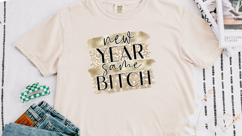 New Year Same B**** PNG, Funny New Year Sublimation, Leopard NYE PNG Sublimation So Fontsy VIP Design Shop 