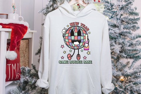 New Year Same Boujee Babe Retro Sublimation Sublimation CraftLabSVG 