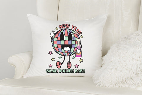 New Year Same Boujee Babe Retro Sublimation Sublimation CraftLabSVG 