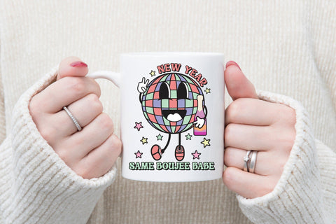 New Year Same Boujee Babe Retro Sublimation Sublimation CraftLabSVG 