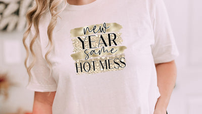 New Year Same Hot Mess PNG, Funny New Year Sublimation, Leopard NYE PNG Sublimation So Fontsy VIP Design Shop 
