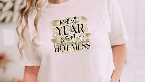 New Year Same Hot Mess PNG, Funny New Year Sublimation, Leopard NYE PNG Sublimation So Fontsy VIP Design Shop 