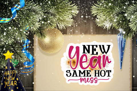 New year same Sticker Design Sublimation Regulrcrative 