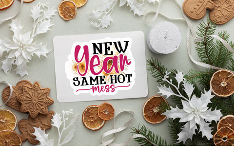 New year same Sticker Design Sublimation Regulrcrative 