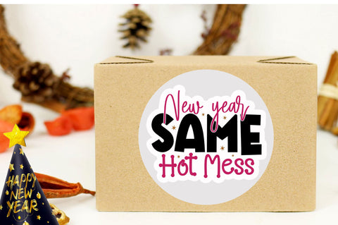 New year same Sticker Design Sublimation Regulrcrative 
