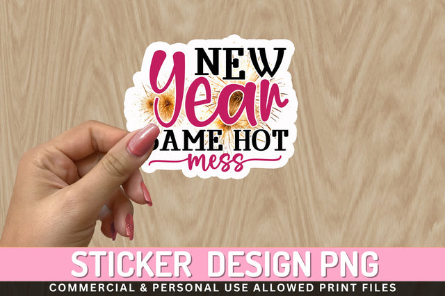 New year same Sticker Design Sublimation Regulrcrative 