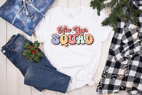 New Year Squad PNG Retro Sublimation Sublimation CraftLabSVG 