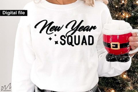 New year squad svg, New year t shirt svg, Funny New year cut files, New year gift shirt svg, New Years Party, Cosy Season svg SVG Isabella Machell 