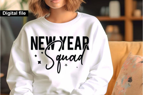 New year squad svg, New year t shirt svg, Funny New year cut files, New year gift shirt svg, New Years Party, Cosy Season svg SVG Isabella Machell 